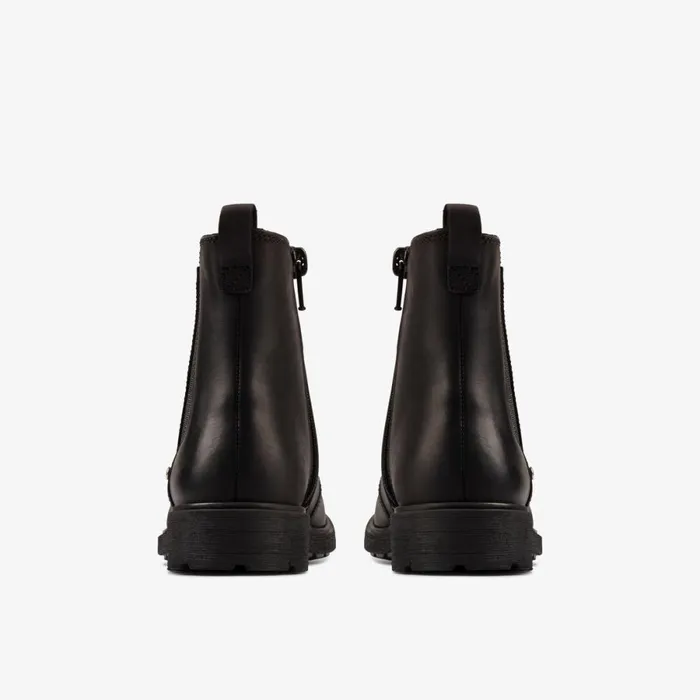 Clarks Boots Astrol Orin Black Leather 8211 Kids