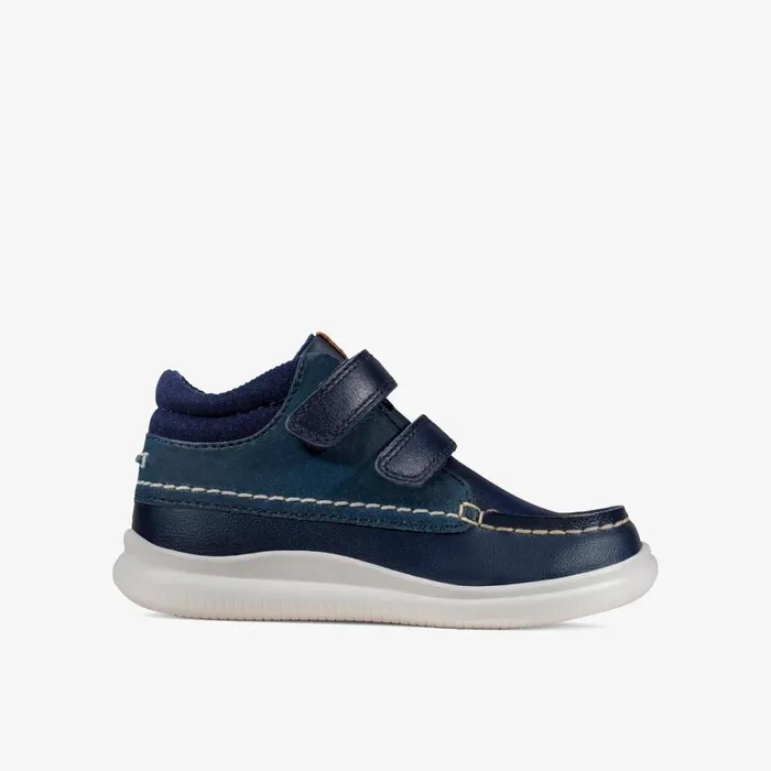 Clarks Boots Crest Tuktu Toddler Navy Leather 8211 Kids