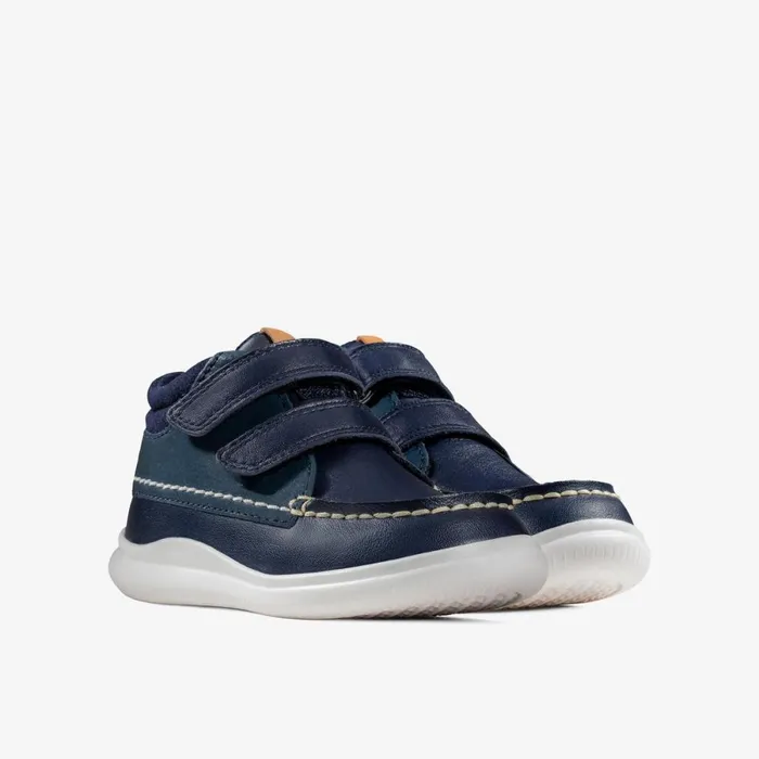 Clarks Boots Crest Tuktu Toddler Navy Leather 8211 Kids