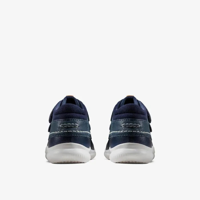 Clarks Boots Crest Tuktu Toddler Navy Leather 8211 Kids