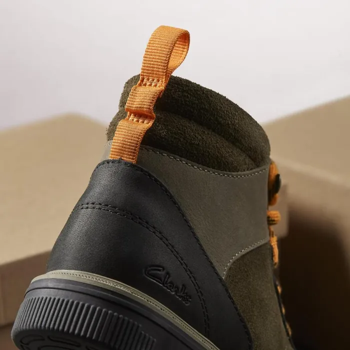 Clarks Boots Lorcam Hike Khaki Combination 8211 Kids