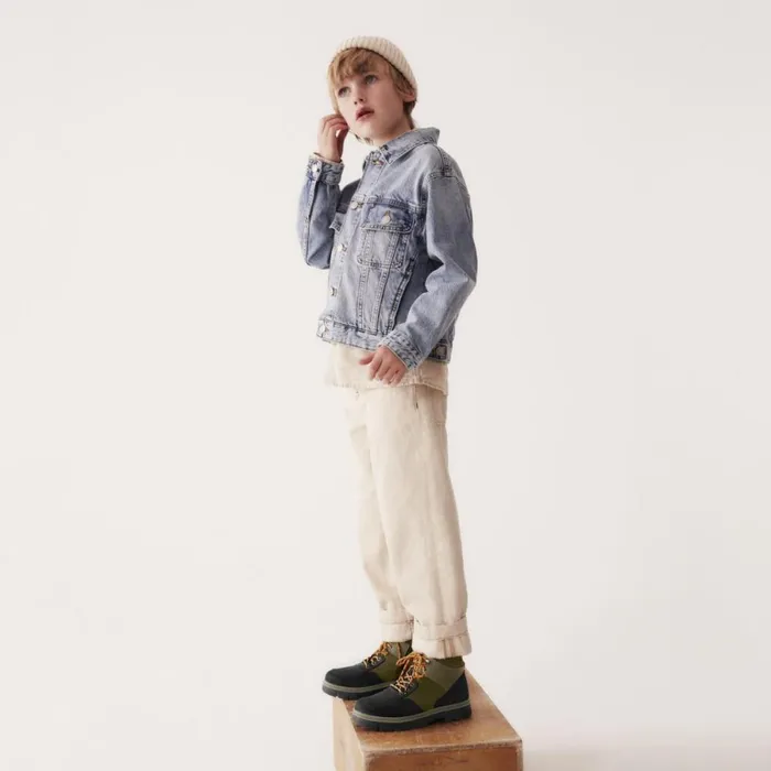 Clarks Boots Lorcam Hike Khaki Combination 8211 Kids