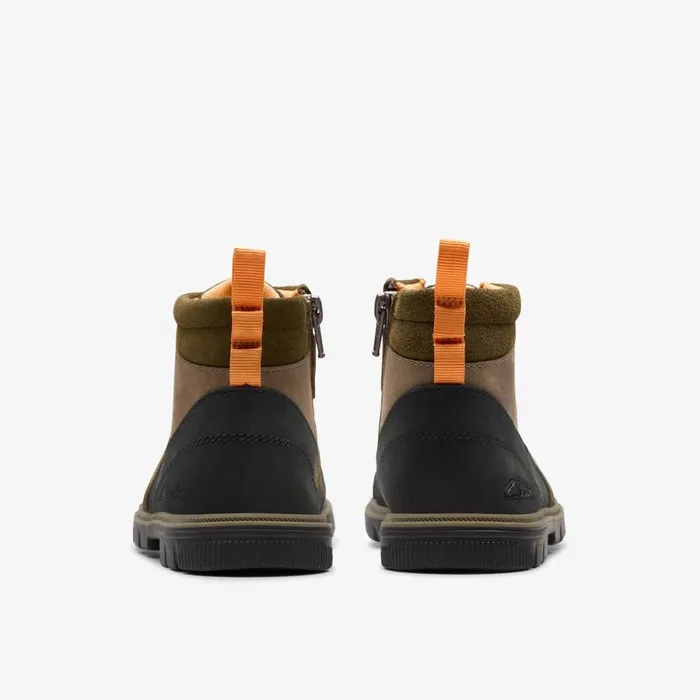 Clarks Boots Lorcam Hike Khaki Combination 8211 Kids