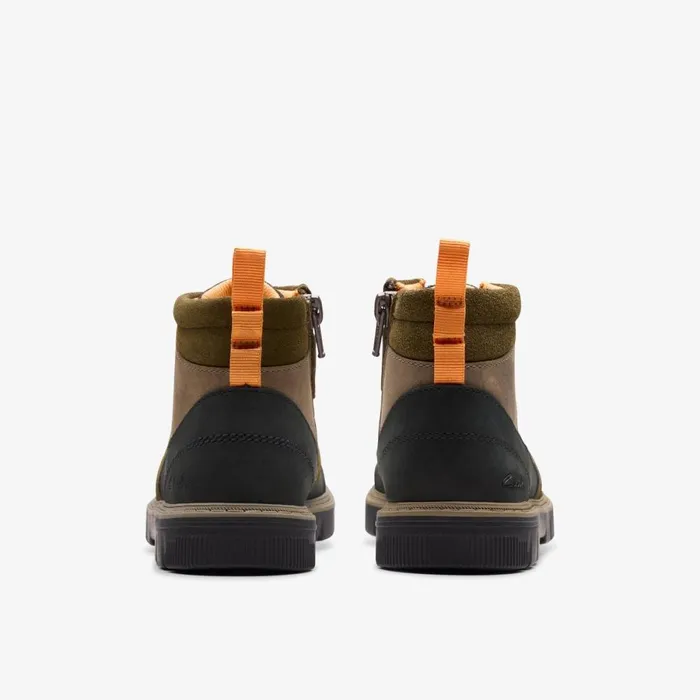 Clarks Boots Lorcam Hike Older Khaki Combination 8211 Kids