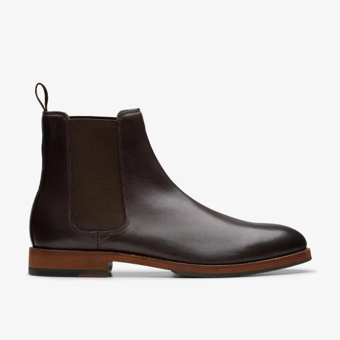 Clarks Chelsea Boots Craft James Top Chelsea Boot Dark Brown Leather 8211 Men