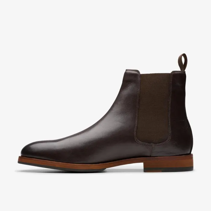 Clarks Chelsea Boots Craft James Top Chelsea Boot Dark Brown Leather 8211 Men