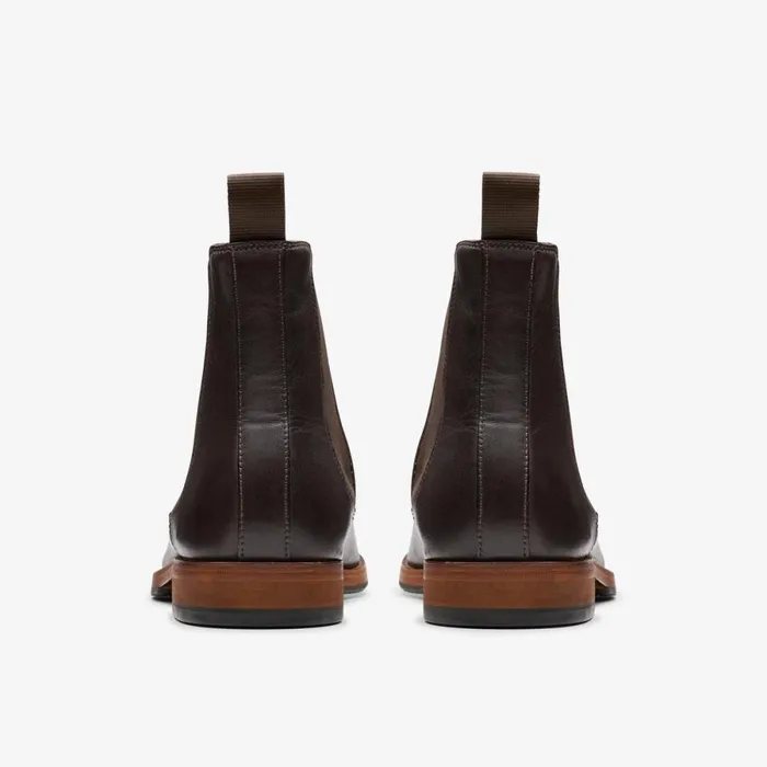 Clarks Chelsea Boots Craft James Top Chelsea Boot Dark Brown Leather 8211 Men