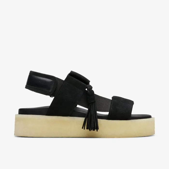 Clarks Flat Sandals Crepe Sandal Black Combination 8211 Women