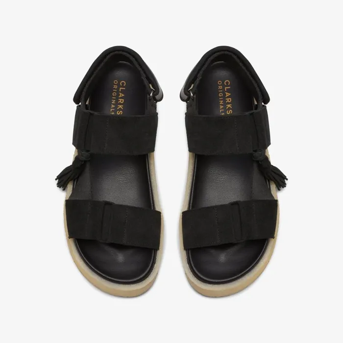 Clarks Flat Sandals Crepe Sandal Black Combination 8211 Women
