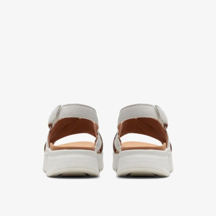 Clarks Flat Sandals Dash Lite Wish Off White Combination 8211 Women