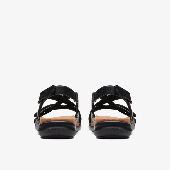 Clarks Flat Sandals Kitly Go Black Leather 8211 Women