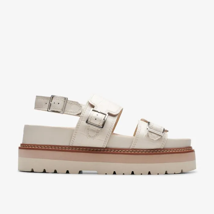 Clarks Flat Sandals Orianna Glide Cream Interest 8211 Women