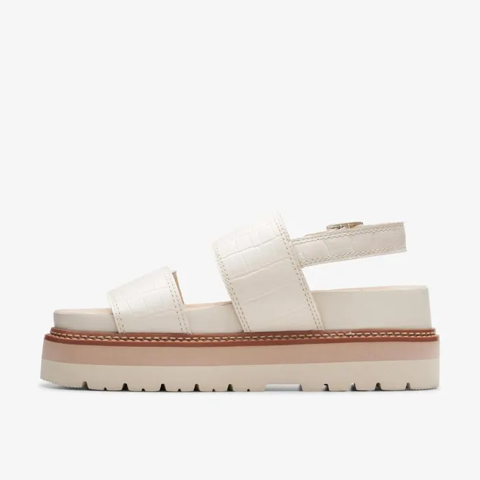 Clarks Flat Sandals Orianna Glide Cream Interest 8211 Women