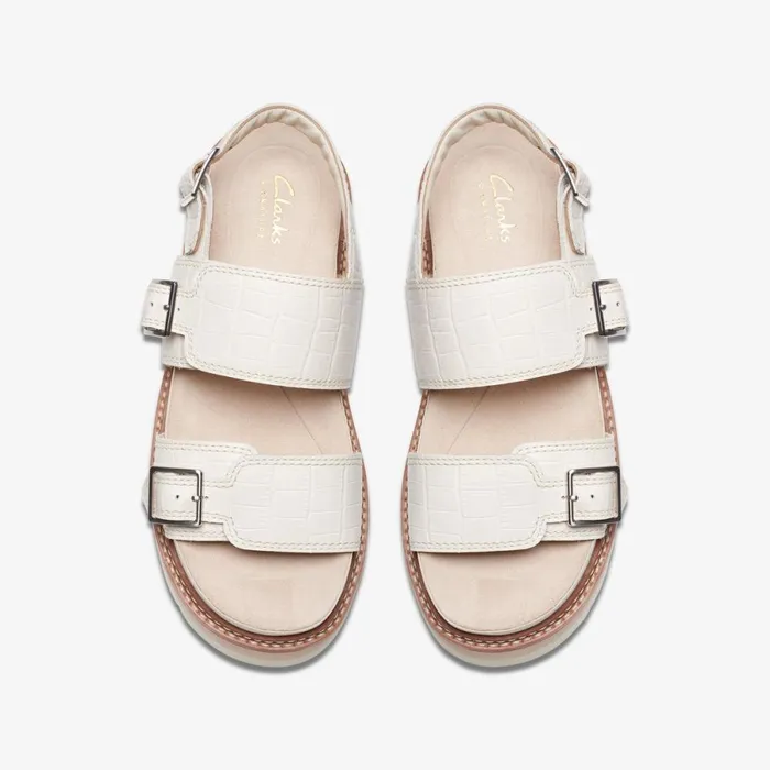 Clarks Flat Sandals Orianna Glide Cream Interest 8211 Women