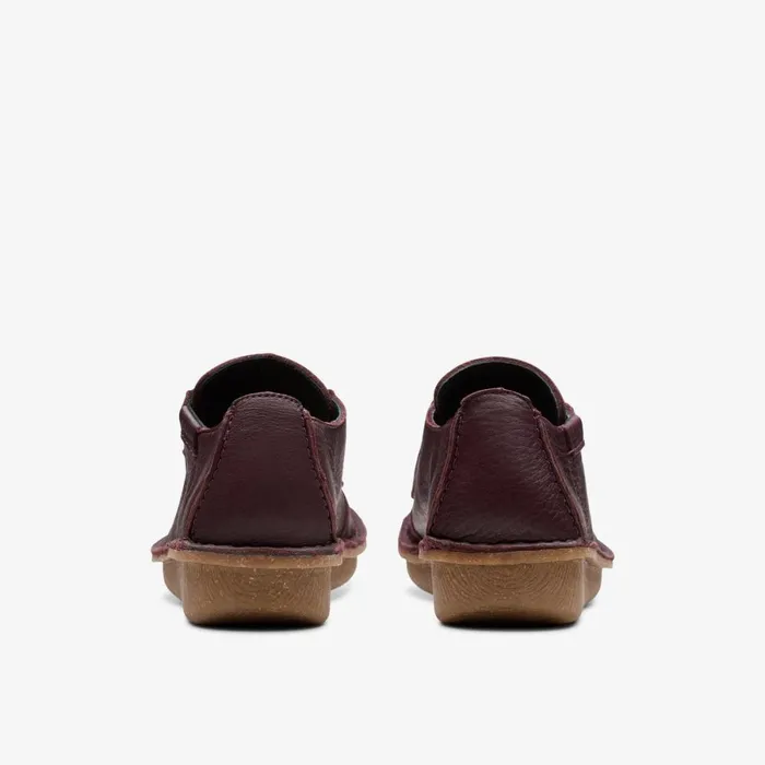 Clarks Flat Shoes Funny Dream Wine Leather 8211 Women