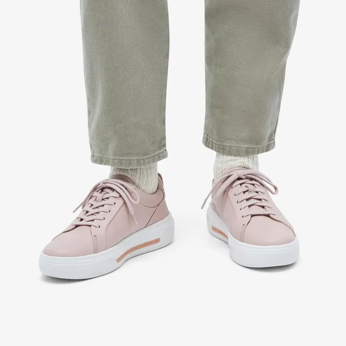 Clarks Flat Shoes Hollyhock Walk Rose Leather 8211 Women