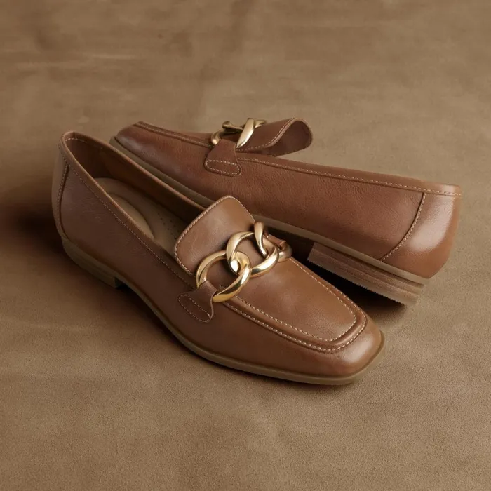 Clarks Flat Shoes Sarafyna Iris Loafer Tan Leather 8211 Women