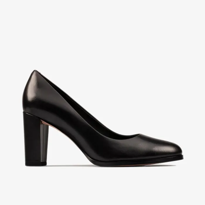 Clarks Heels Kaylin Cara 2 Black Leather 8211 Women