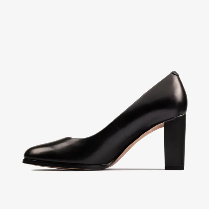 Clarks Heels Kaylin Cara 2 Black Leather 8211 Women