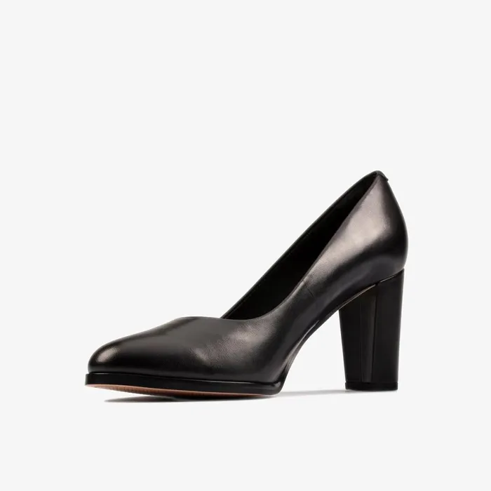 Clarks Heels Kaylin Cara 2 Black Leather 8211 Women