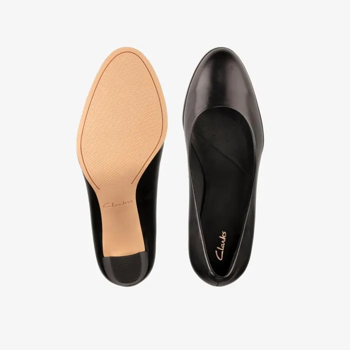 Clarks Heels Kaylin Cara 2 Black Leather 8211 Women