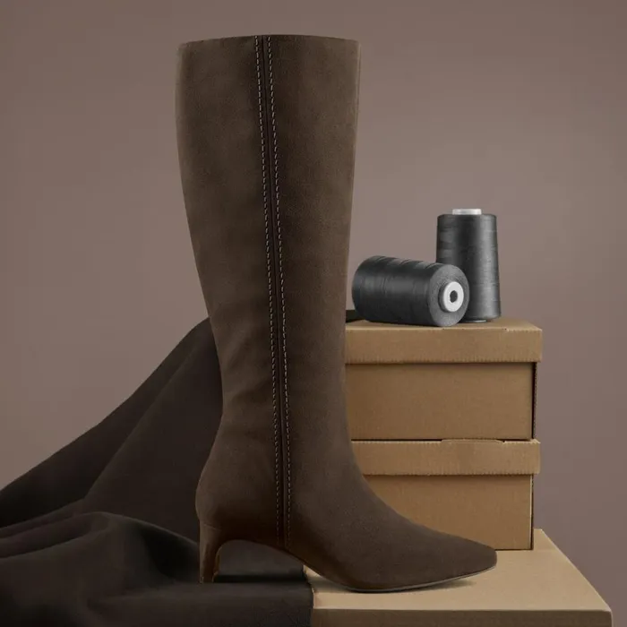 Clarks Knee High Boots Edina Tall Dark Brown Suede 8211 Women