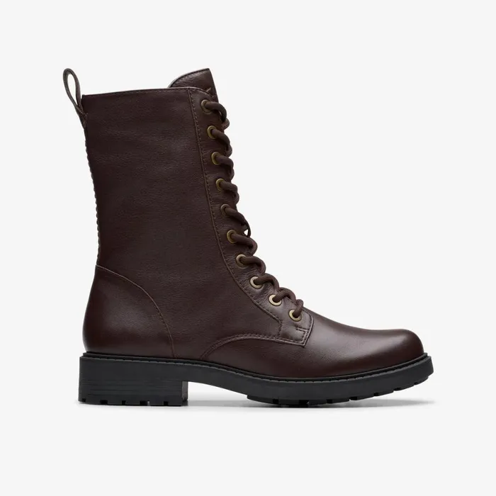 Clarks Lace Up Boots Orinoco 2 Style Boot Dark Brown Leather 8211 Women