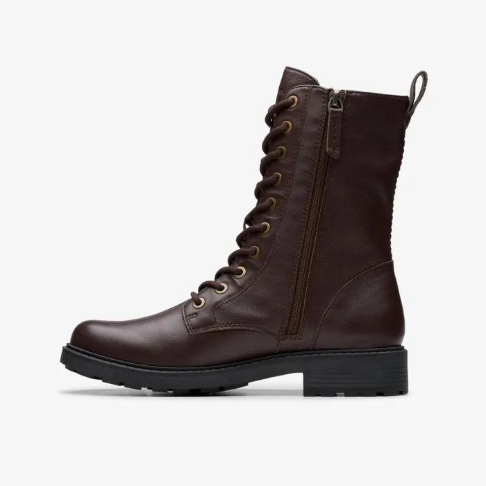 Clarks Lace Up Boots Orinoco 2 Style Boot Dark Brown Leather 8211 Women