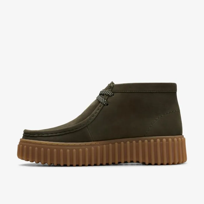 Clarks Lace Up Boots Torhill Moss Dark Green Nubuck 8211 Women