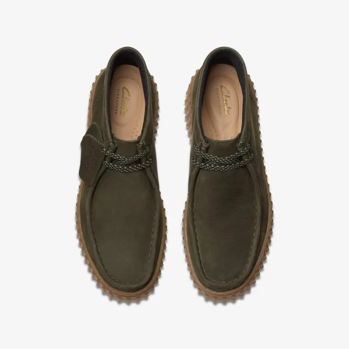 Clarks Lace Up Boots Torhill Moss Dark Green Nubuck 8211 Women