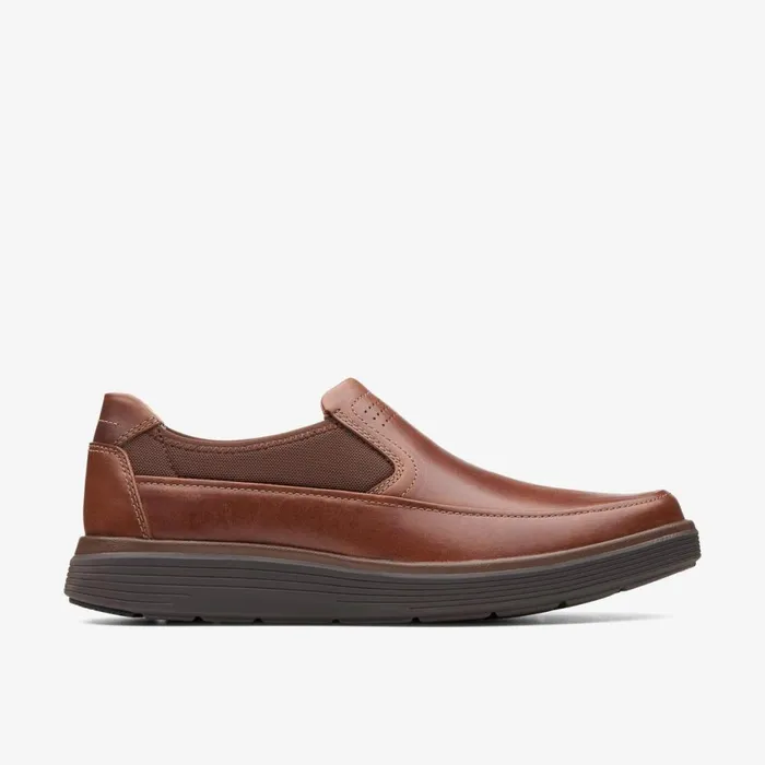 Clarks Loafers Un Abode Go Loafer Dark Tan Leather 8211 Men