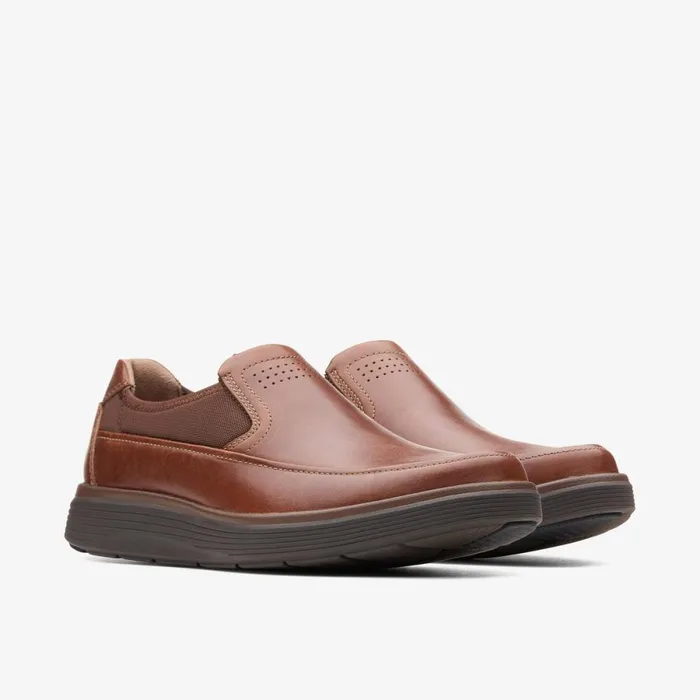 Clarks Loafers Un Abode Go Loafer Dark Tan Leather 8211 Men