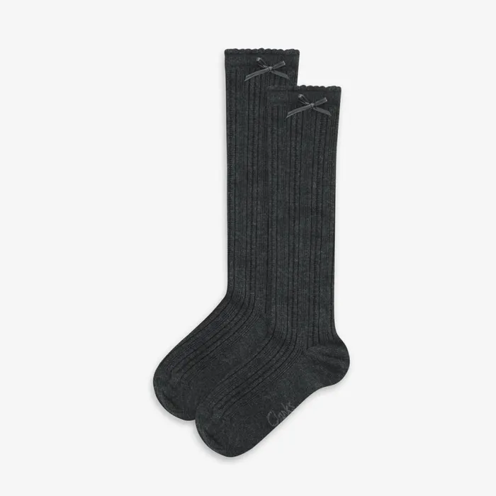 Clarks Socks and Tights Knee High Socks 2 Pack Infant Size 685 Grey 8211 Kids