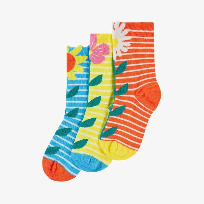Clarks Socks and Tights Rock My Socks 3 Pack Infant Size 912 Echinacea Multicolour 8211 Kids