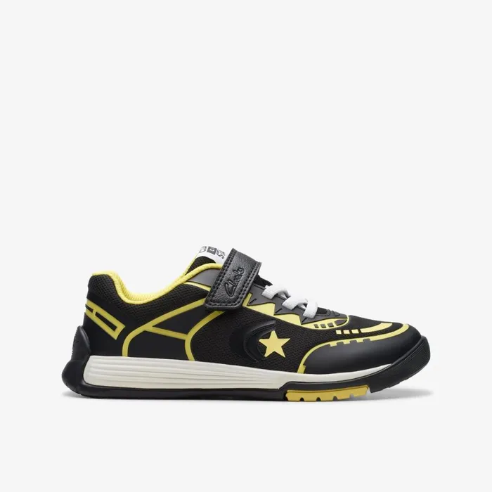 Clarks Trainers Cica Star Flex Black Combination 8211 Kids