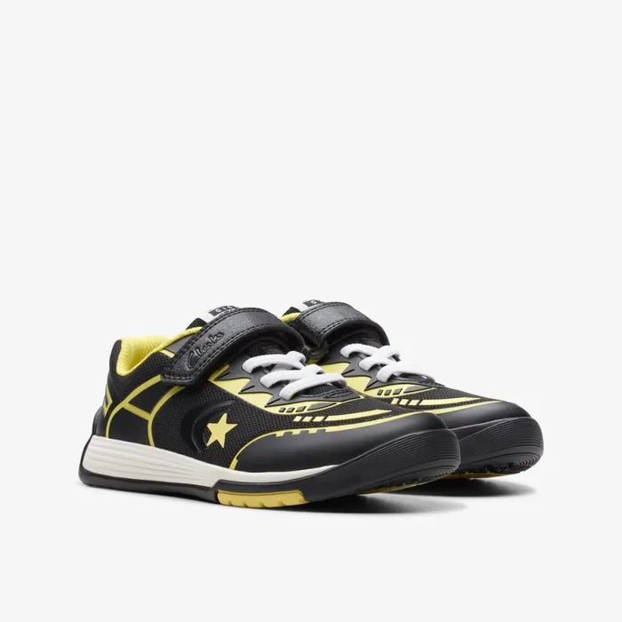 Clarks Trainers Cica Star Flex Black Combination 8211 Kids