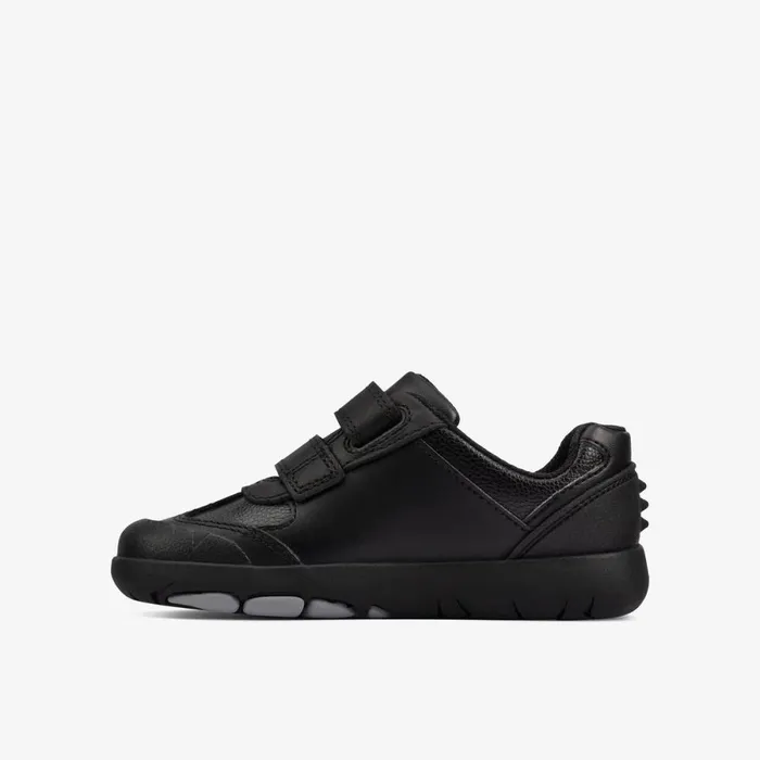 Clarks Trainers Rex Stride Toddler Black Leather 8211 Kids