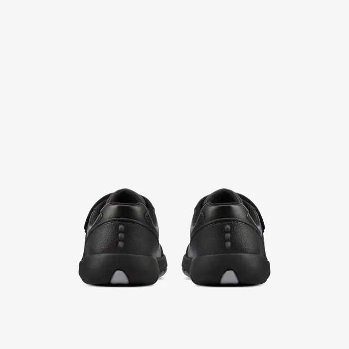 Clarks Trainers Rex Stride Toddler Black Leather 8211 Kids