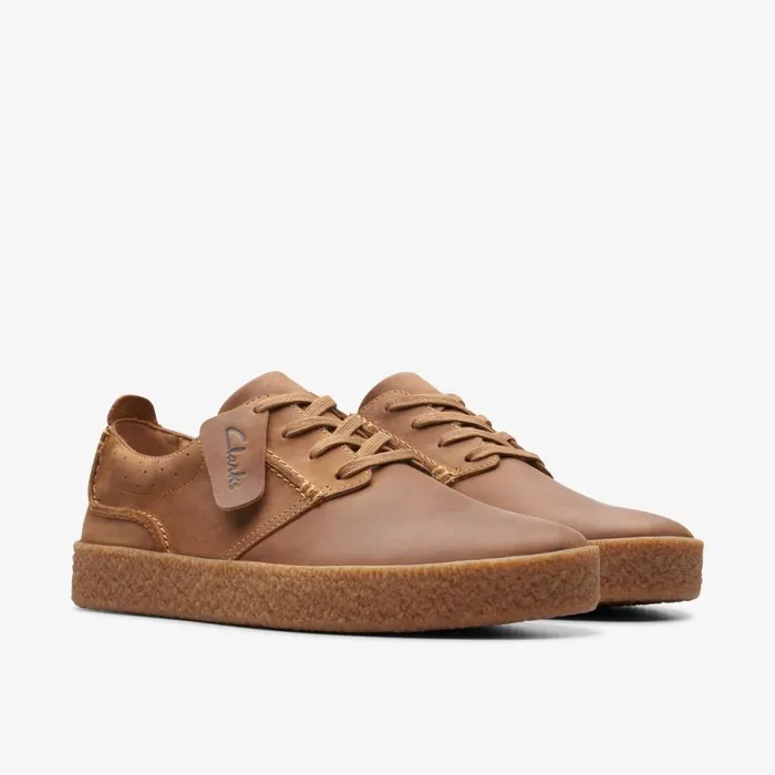 Clarks Trainers Streethill Lace Dark Tan Leather 8211 Men