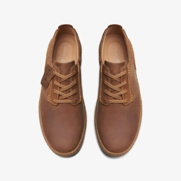 Clarks Trainers Streethill Lace Dark Tan Leather 8211 Men