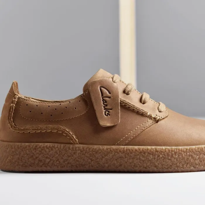 Clarks Trainers Streethill Lace Dark Tan Leather 8211 Men