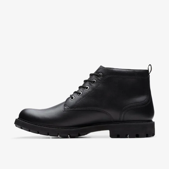 Clarks Waterproof Boots Batcombe Mix GoreTex Black Leather 8211 Men