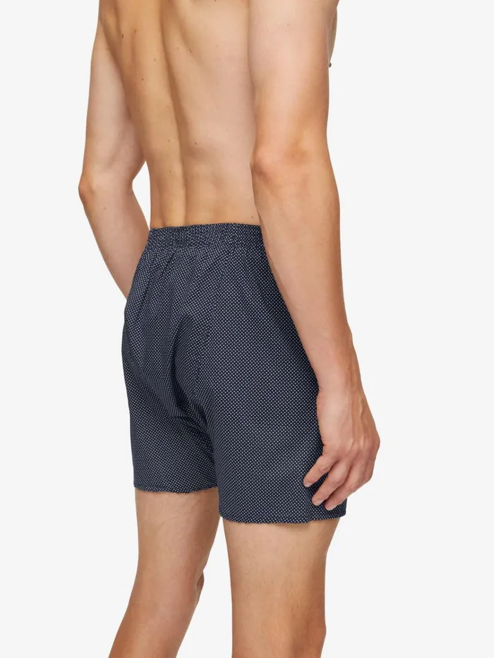 Classic Fit Boxer Shorts Men Derek Rose Classic Fit Boxers Plaza 21 Cotton Batiste Navy