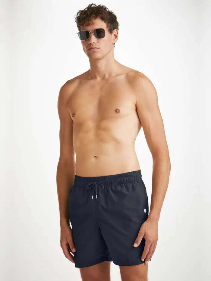 Classic Fit Swim Shorts Men Derek Rose Swim Shorts Aruba Navy