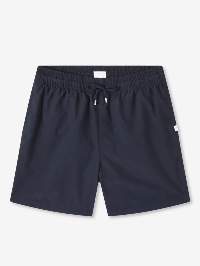 Classic Fit Swim Shorts Men Derek Rose Swim Shorts Aruba Navy
