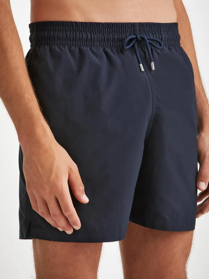 Classic Fit Swim Shorts Men Derek Rose Swim Shorts Aruba Navy