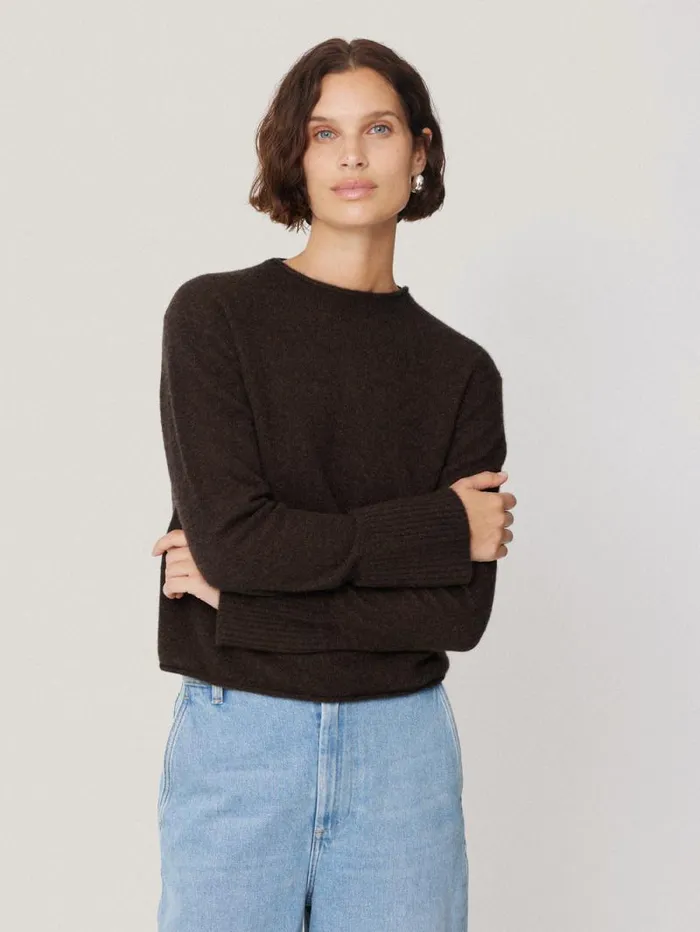 Cloud Cashmere Eldon Jumper Brown Women Jigsaw Knitwear and Cashmere