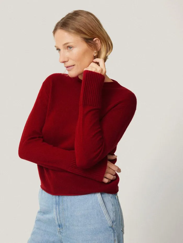Cloud Cashmere Eldon Jumper Red Women Jigsaw Knitwear and Cashmere