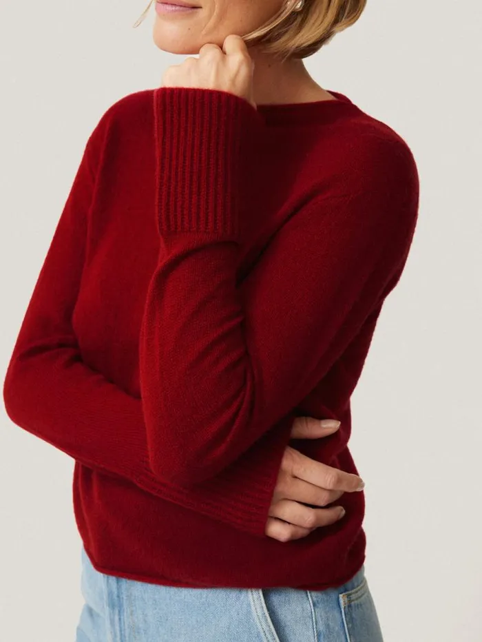 Cloud Cashmere Eldon Jumper Red Women Jigsaw Knitwear and Cashmere