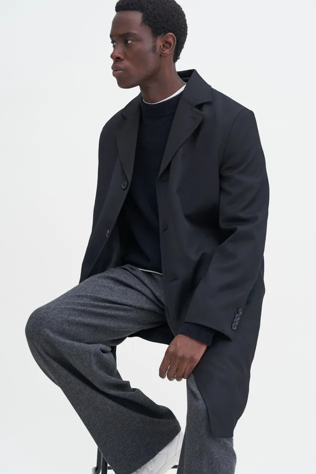 Coats and Jackets Lightweight Twill Overcoat Black 8211 filippak Men Coats and Jackets Lightweight Twill Overcoat Black 8211 filippak Men